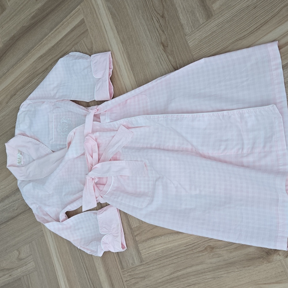 Victoria's Secret Light Pink Checkered Womens Small Robe